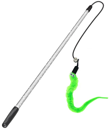 Fofos Retractable Worm Teaser Stick Cat Toy